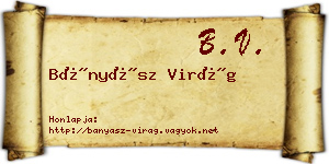 Bányász Virág névjegykártya